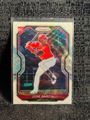 2021 Panini Prizm Jose Garcia #74 White Wave RC Cincinnati Reds
